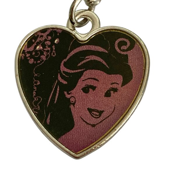 Vintage Disney Princess Belle Beauty & the Beast Heart Clip On Charm Zipper Pull - Picture 1 of 8